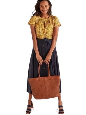 Boden Carey Top in Tuscan Sun Speckle Size 10